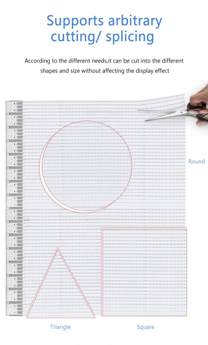 P20 P30 P40 Ekran filmowy LED Duże szkło zasłony ściany reklamy wyświetlacz 2
