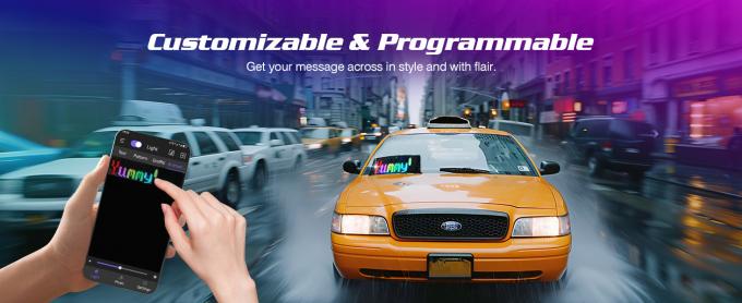 Programowalny znak LED, 15'x4' Animacje pre-made i dostosowywalny tekst LED Car Sign, Bluetooth APP Control Scrolling LED Sign, Custom,Graffiti Flexible Led Matrix Panel for Car Store Hotel Holiday 1