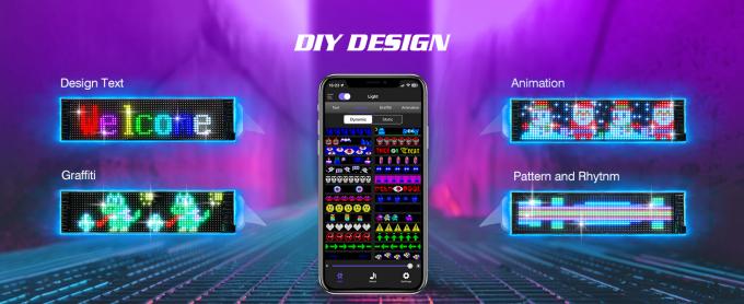 Programowalny znak LED, 15'x4' Animacje pre-made i dostosowywalny tekst LED Car Sign, Bluetooth APP Control Scrolling LED Sign, Custom,Graffiti Flexible Led Matrix Panel for Car Store Hotel Holiday 3