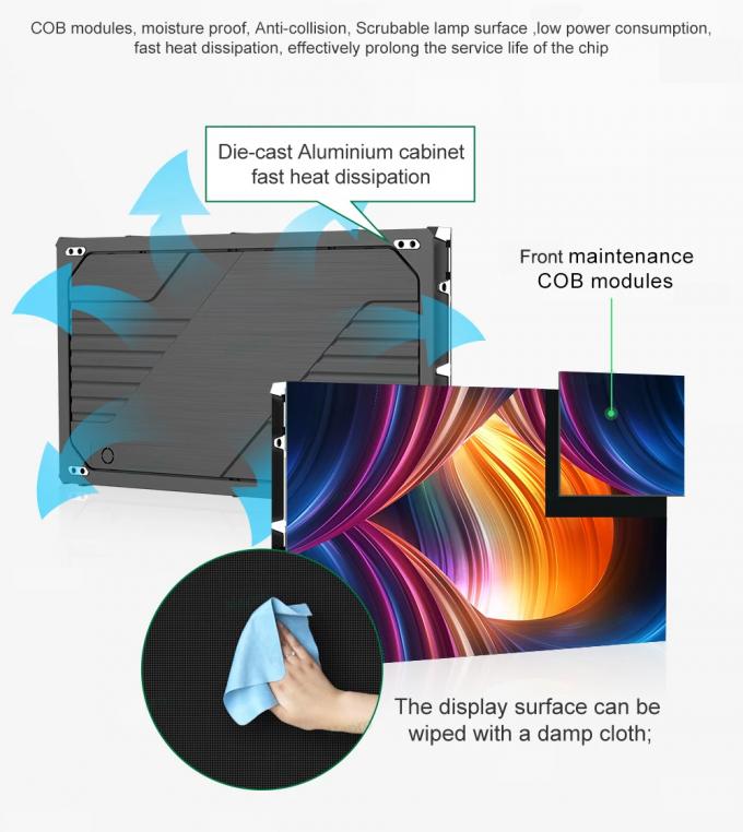 Odlewy z aluminiowego panelu wnętrza LED Video Wall Fine Pitch do zastosowań wewnętrznych i zewnętrznych 1