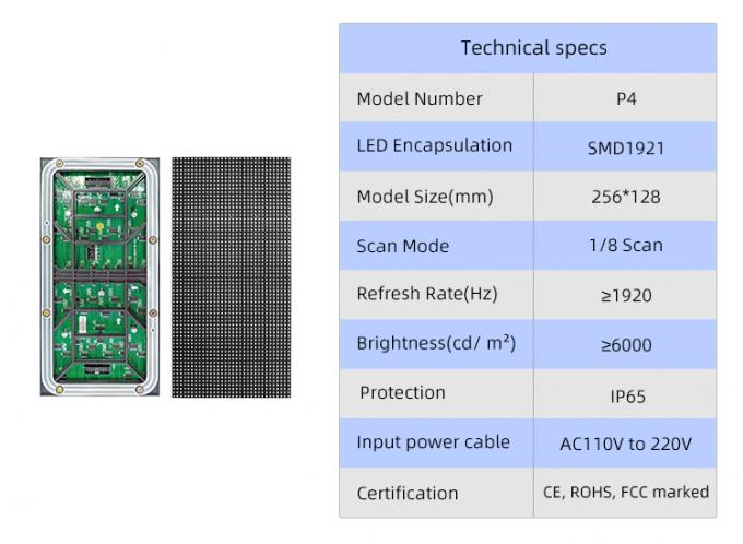 Zewnętrzny wyświetlacz LED SMD Full Color HD P4 P5 P6 P8 P10 Led Video Wall Screen 4