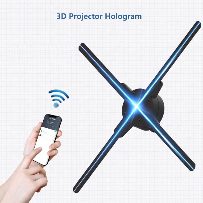 3D LED Fan Spliced 65cm wifi światło zewnętrzna reklama maszyna projektor holograficzny projektor obracający się wentylator hologram 2