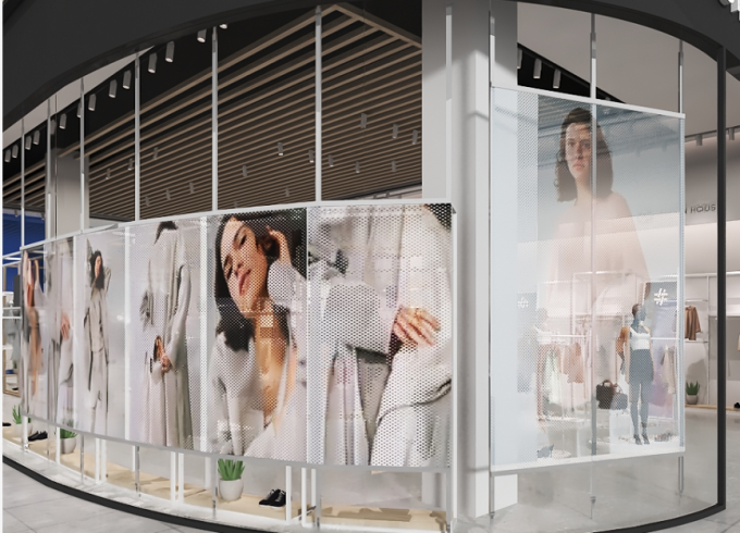 Przejrzysty ekran LED w pomieszczeniach wewnętrznych 0