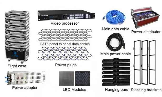 P3.91 P4.81 Wynajem ekranu LED do występów na żywo na zewnątrz Wyświetlacz LED Wodoodporny Ekran sceniczny Wysoka jasność Ekran tła Ściana LED 12