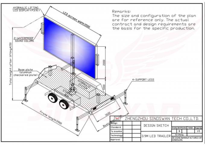Zewnętrzny ekran LED P4, przyczepa, panele słoneczne, przyczepa reklamowa, wyświetlacz LED HD 2