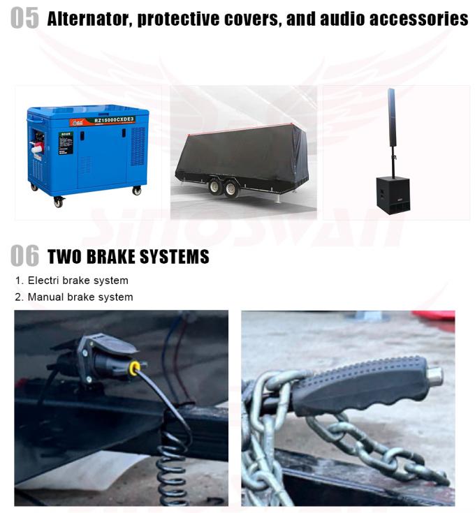 Zewnętrzny ekran LED P4, przyczepa, panele słoneczne, przyczepa reklamowa, wyświetlacz LED HD 5