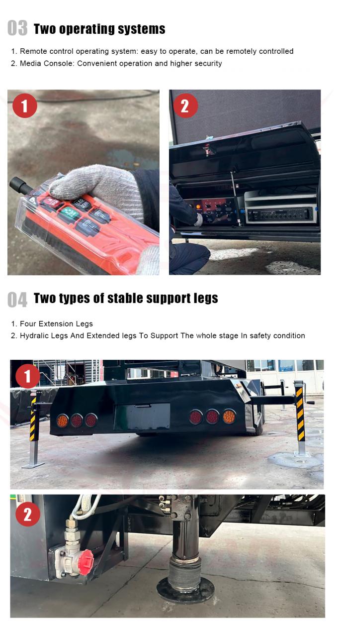 Zewnętrzny ekran LED P4, przyczepa, panele słoneczne, przyczepa reklamowa, wyświetlacz LED HD 4