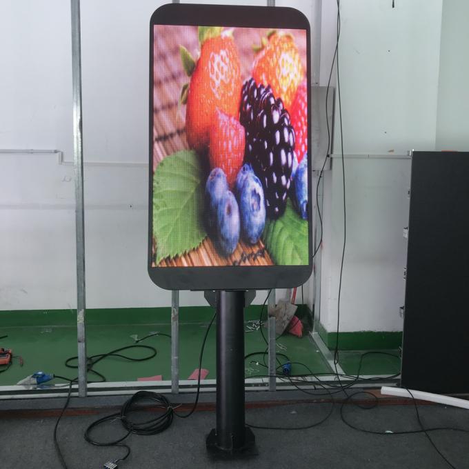 Zewnętrzny Słup Oświetleniowy LED Wyświetlacz Reklamowy P4 Ekran Bezprzewodowy Centralne Zarządzanie Znak 1