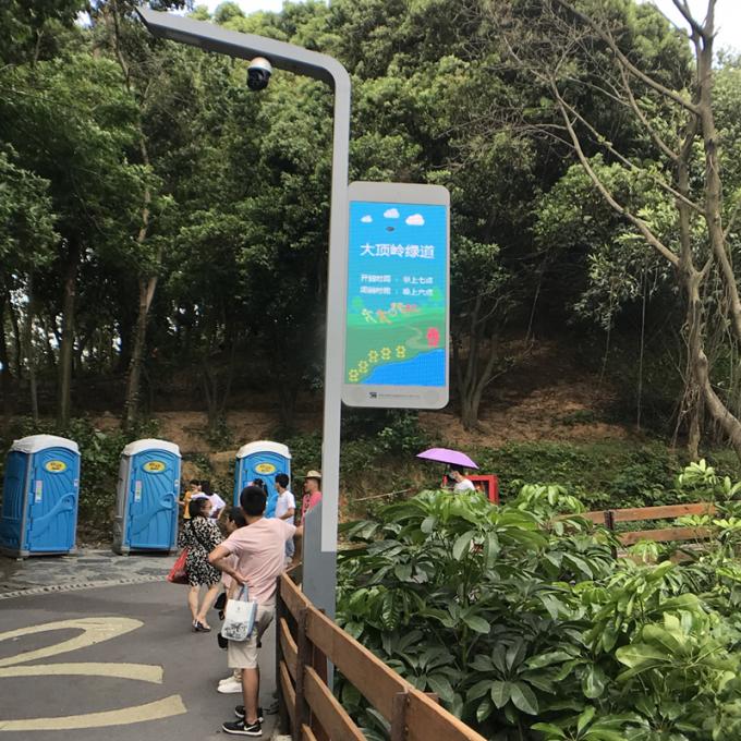 Zewnętrzny Słup Oświetleniowy LED Wyświetlacz Reklamowy P4 Ekran Bezprzewodowy Centralne Zarządzanie Znak 6