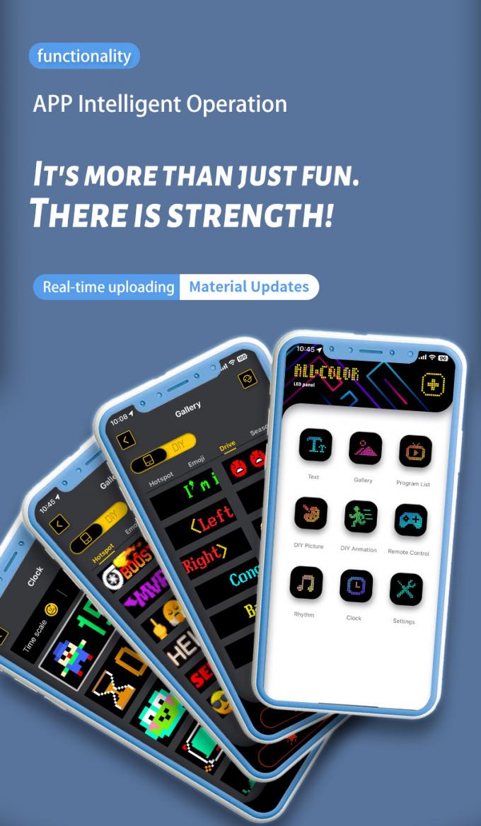 Wyświetlacz znaków samochodowych LED 16*64 programowalny USB 5V RGB Animacja wzoru Tekst DIY Panel przewijania Płyty zdalnego sterowania Reklama Ekran LED 5