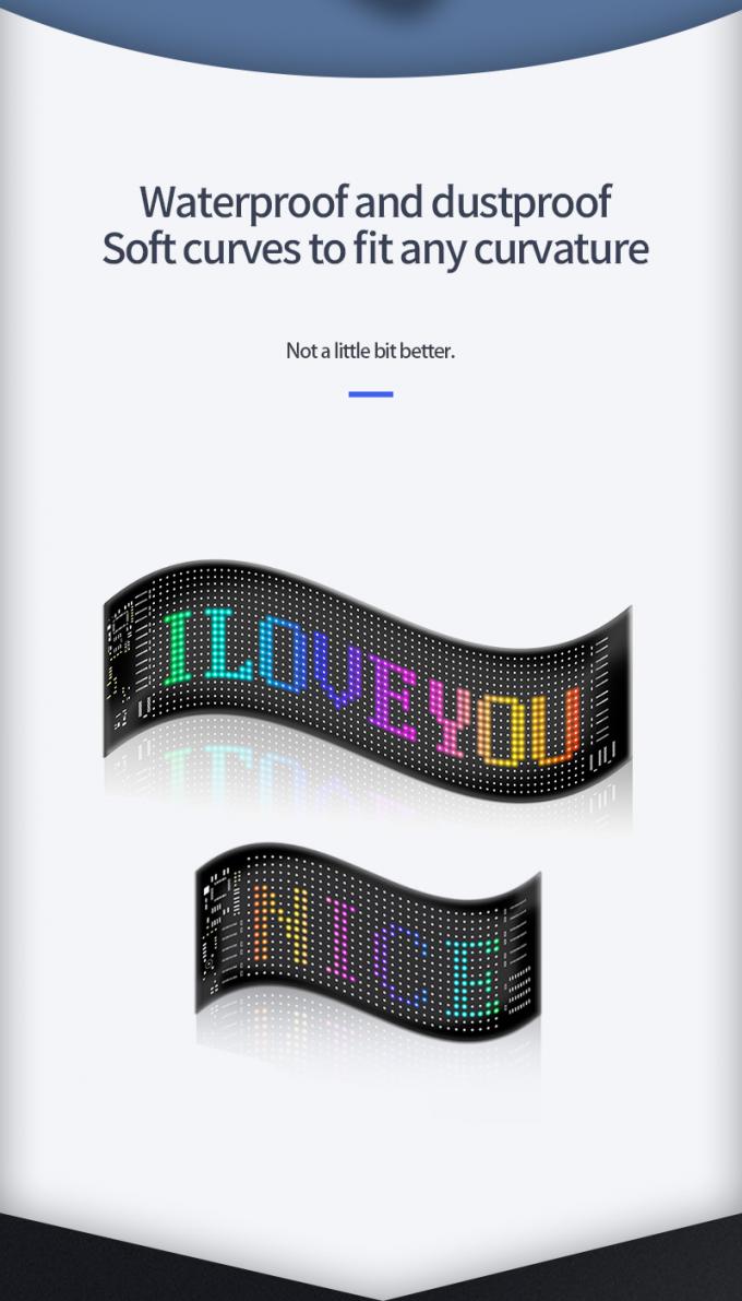 Wyświetlacz znaków samochodowych LED 16*64 programowalny USB 5V RGB Animacja wzoru Tekst DIY Panel przewijania Płyty zdalnego sterowania Reklama Ekran LED 6