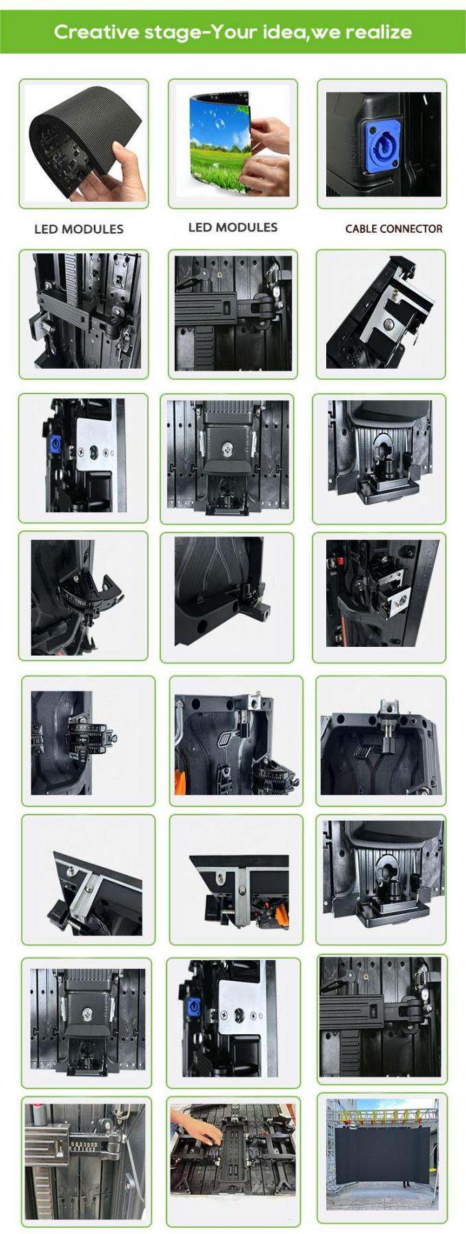 Ekran z zakrzywionym ekranem wewnętrzny/zewnętrzny elastyczny ekran LED Video Wall Wynajem wyświetlacza LED do wystaw i działań scenicznych-P2.976 P3.91 P4.81 3