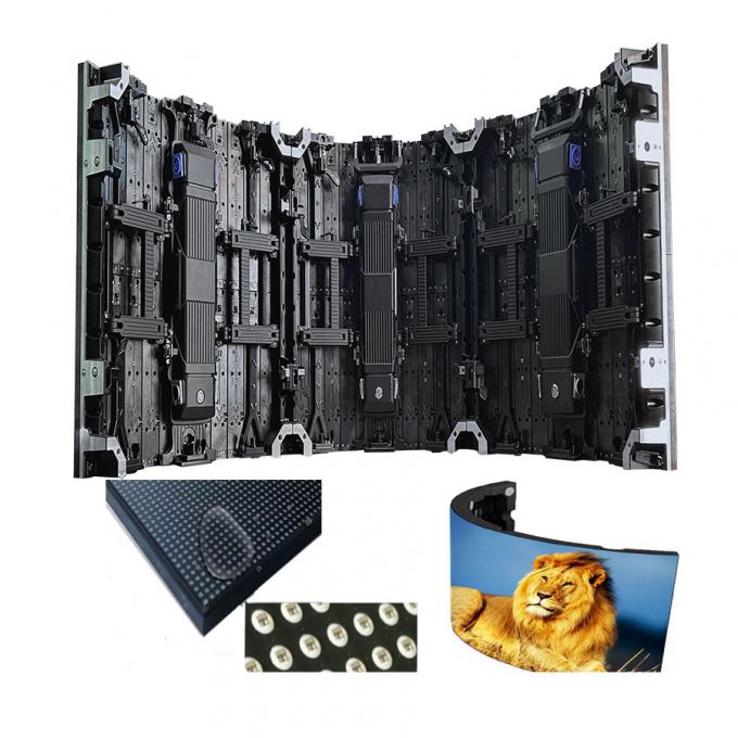Ekran z zakrzywionym ekranem wewnętrzny/zewnętrzny elastyczny ekran LED Video Wall Wynajem wyświetlacza LED do wystaw i działań scenicznych-P2.976 P3.91 P4.81 2