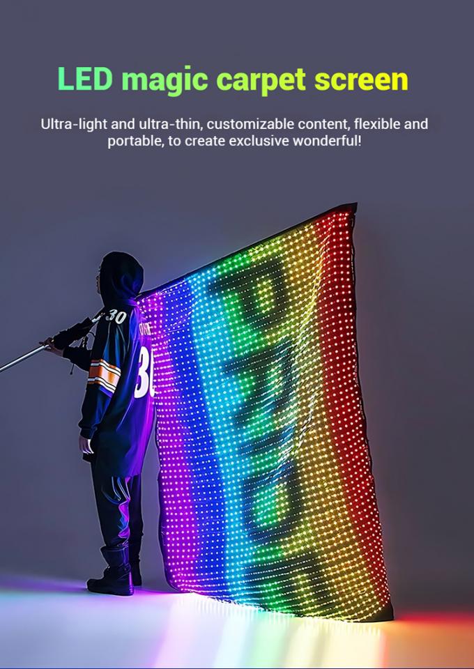 Latający wyświetlacz LED z Drone Magic Carpet Screen LED Film Screen Przeładowalny do reklamy zewnętrznej 0
